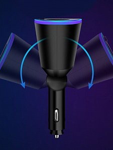 FM-модулятор трансмиттер автомобильный + разветвитель с Bluetooth TDS TS-CAF25